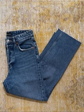 Classic Dark Blue Straight-Leg Jeans